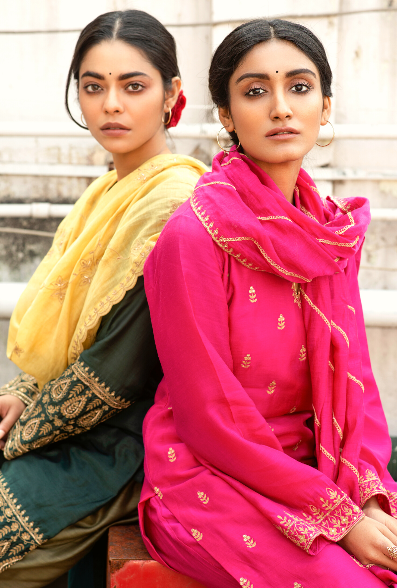 Rani Pink Kurta Set