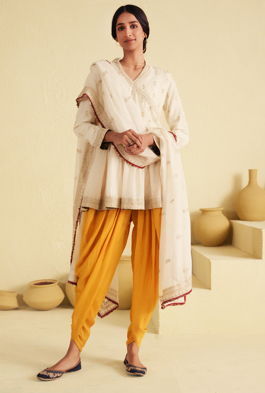 Rangreza Angrakha Dhoti Kurta Set