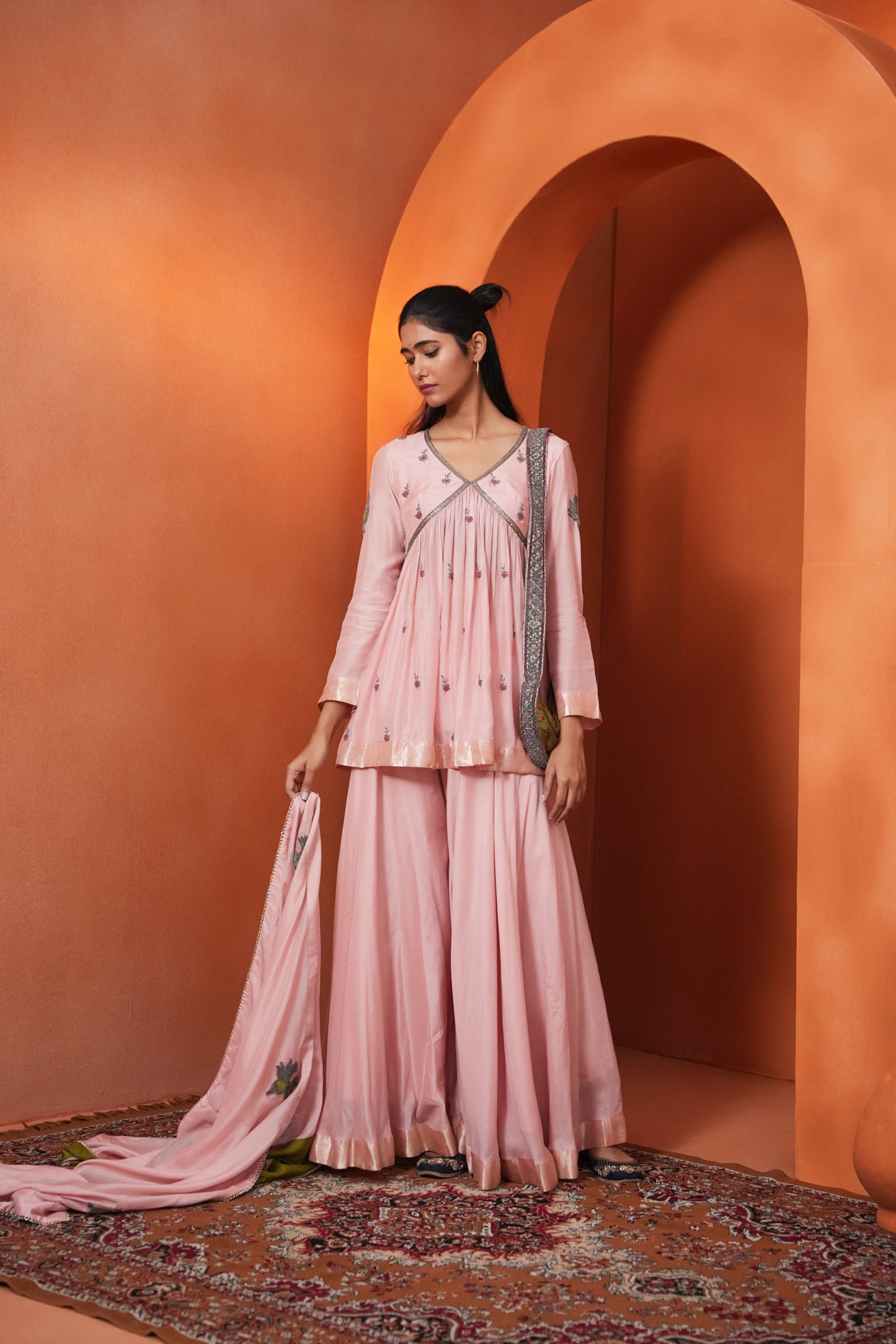Kachcha Pearl Sharara Set