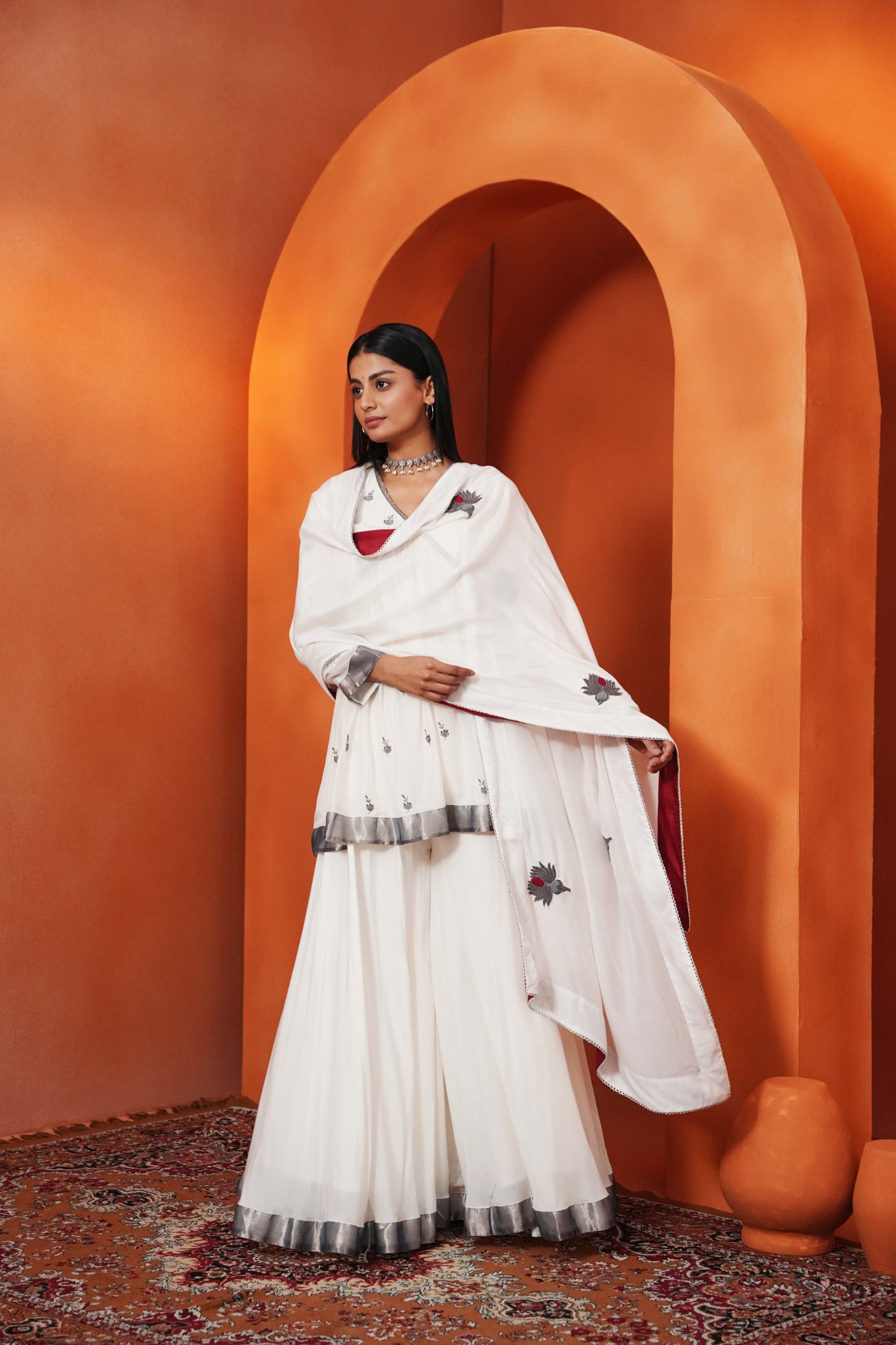 Kachcha Off-White Sharara Set