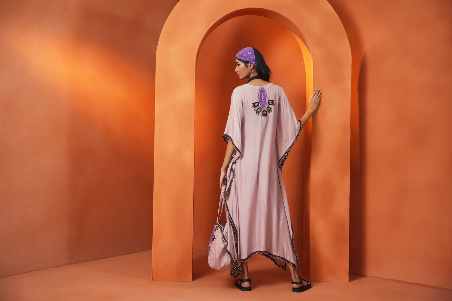 Kachcha Lilac Kaftan