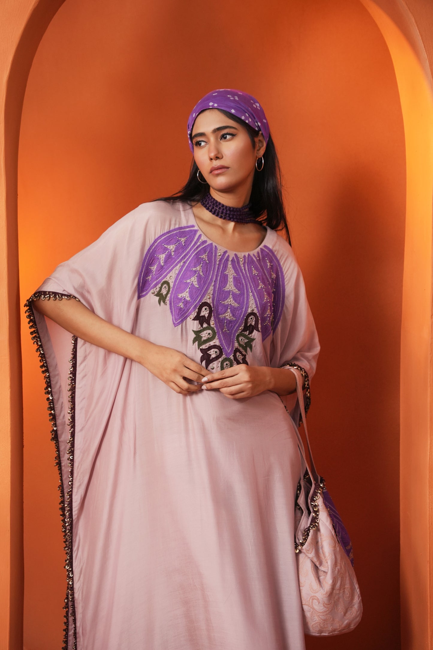 Kachcha Lilac Kaftan