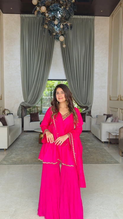 A Regal Ensemble in Pure Silk and Georgette