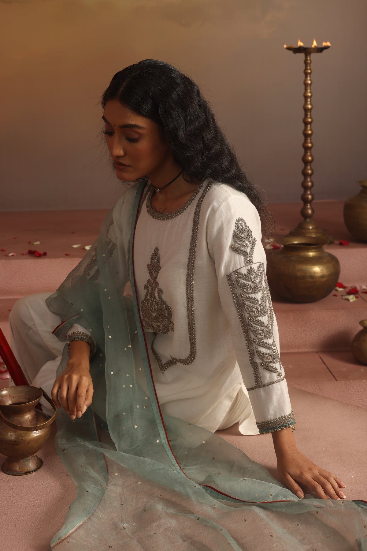 Kripa Ivory Farshi Salwar Set