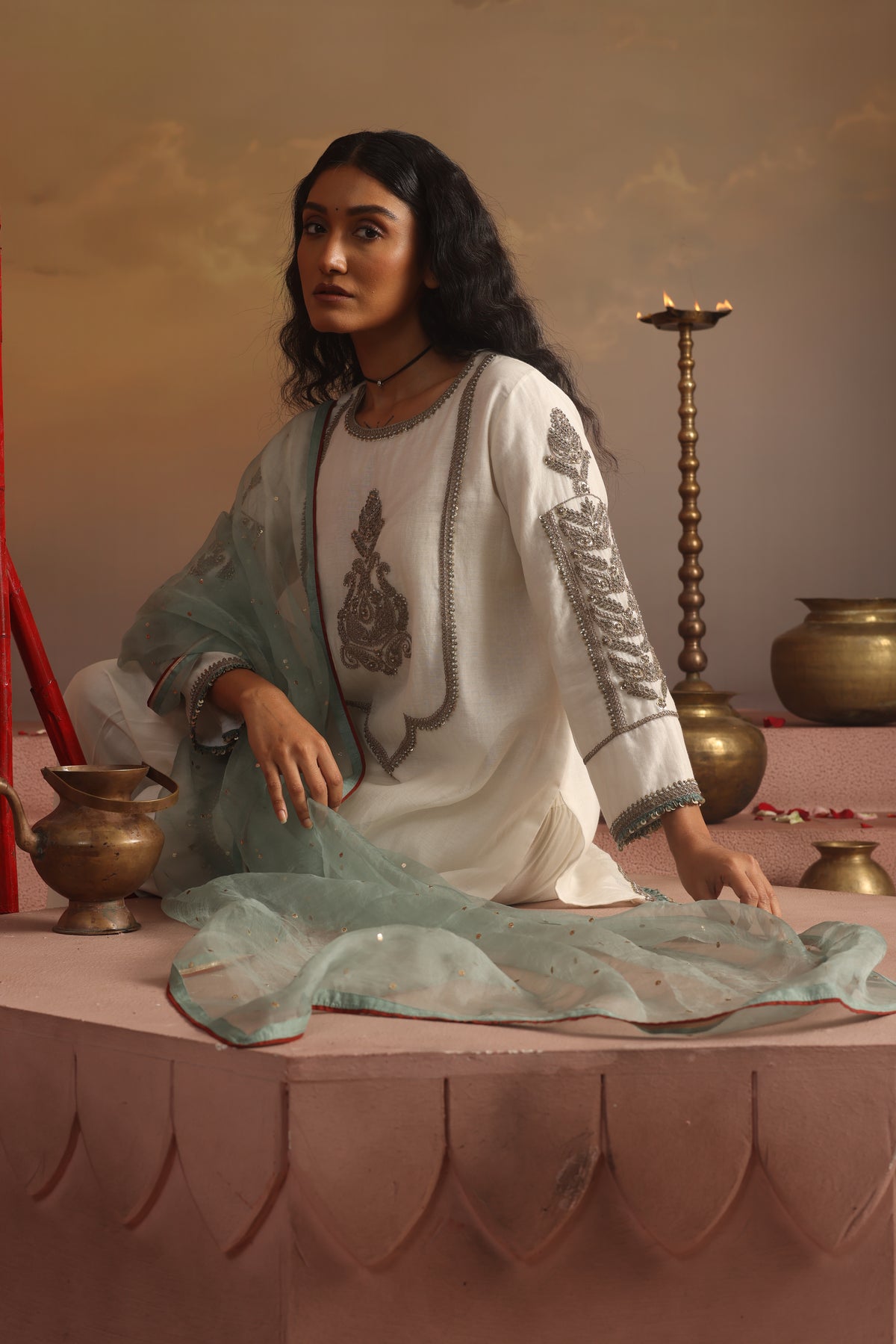 Kripa Ivory Farshi Salwar Set