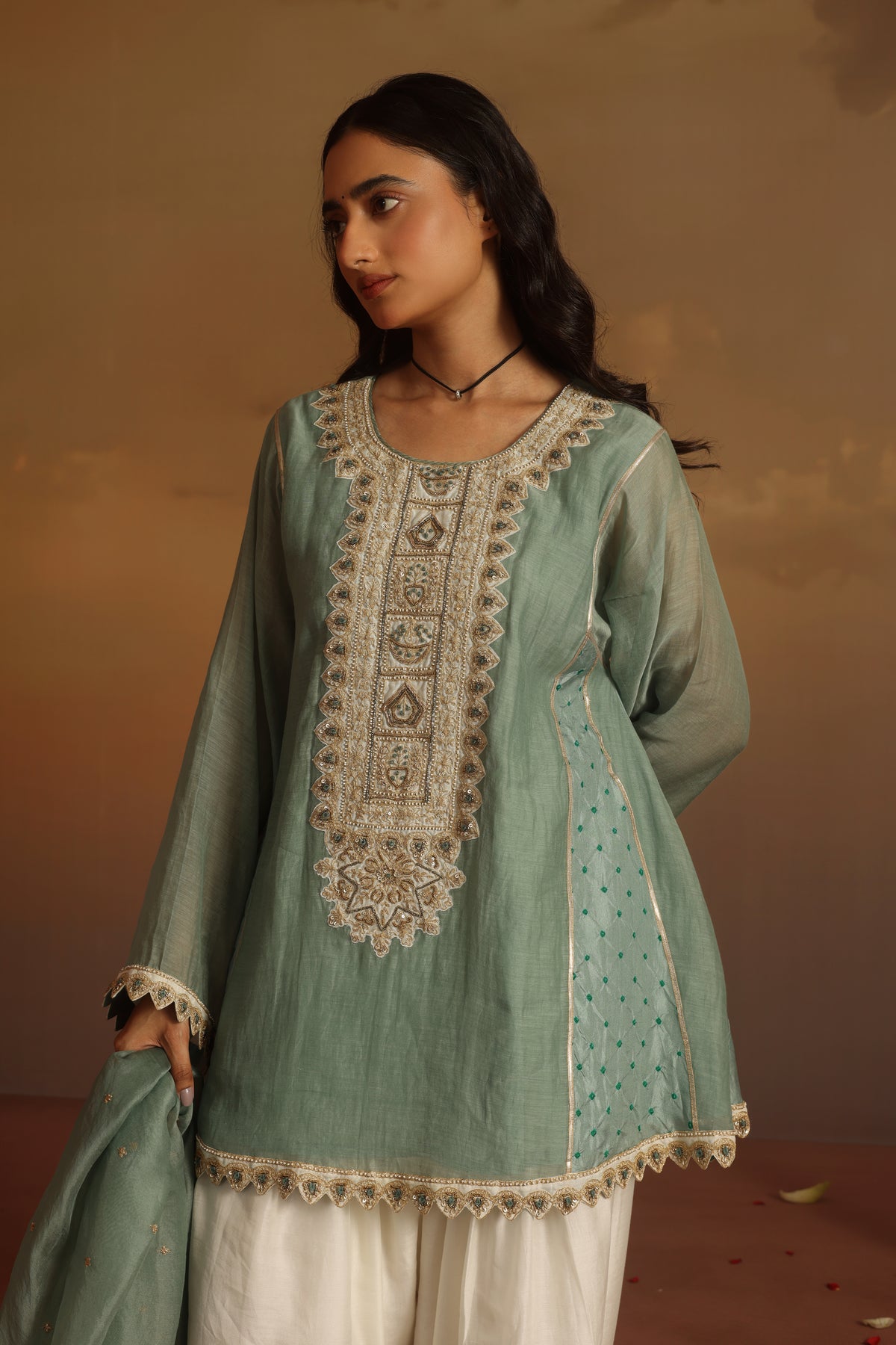 Kripa Blue Haze Farshi Salwar Set