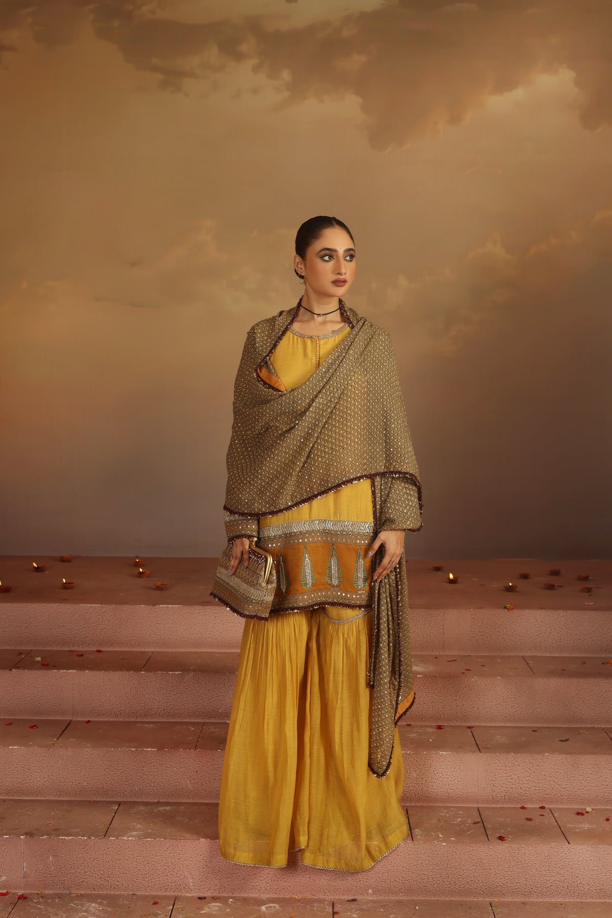 Kripa Sauterne Sauterne Gharara Set