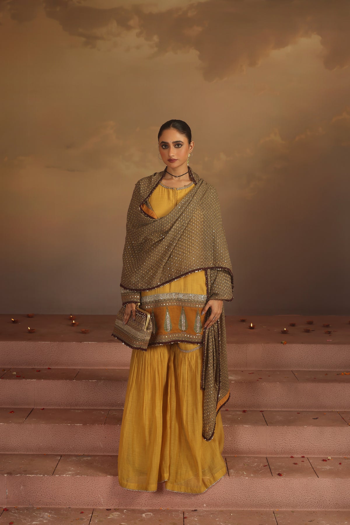 Kripa Sauterne Sauterne Gharara Set