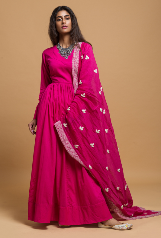 Pink Anarkali Set