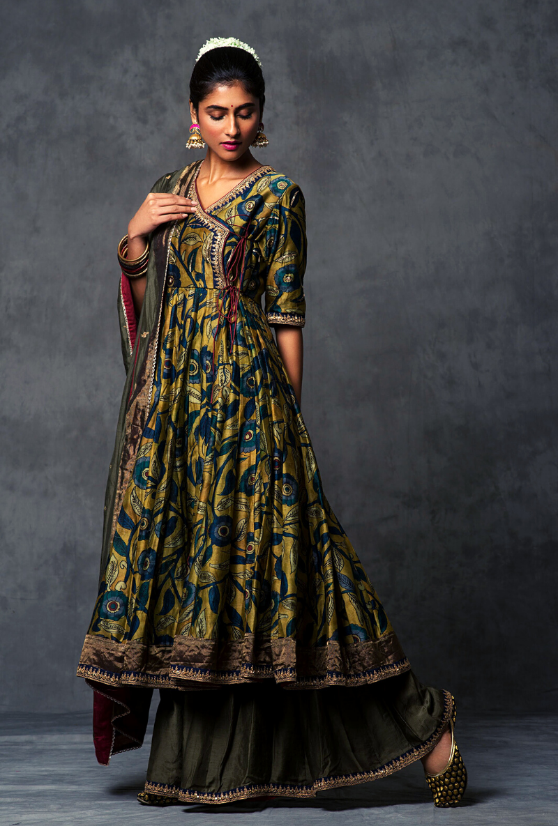 Kale Kalamkari Sharara Set