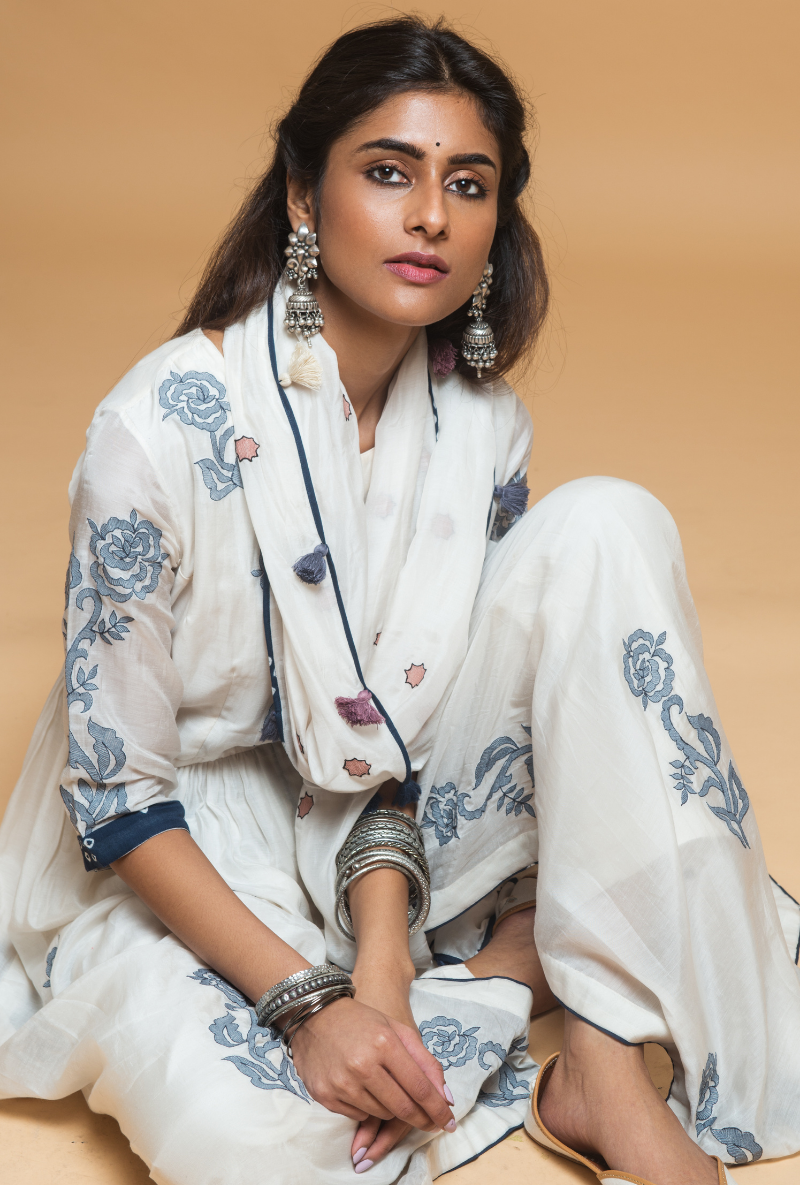 White salwar kurta clearance set