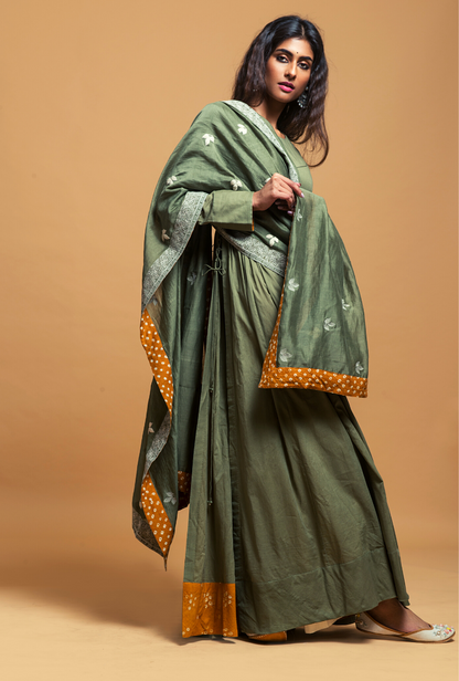 Powder Green Anarkali Set