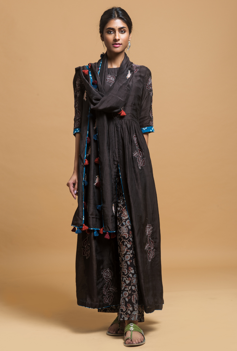 Brown Ajrakh Set