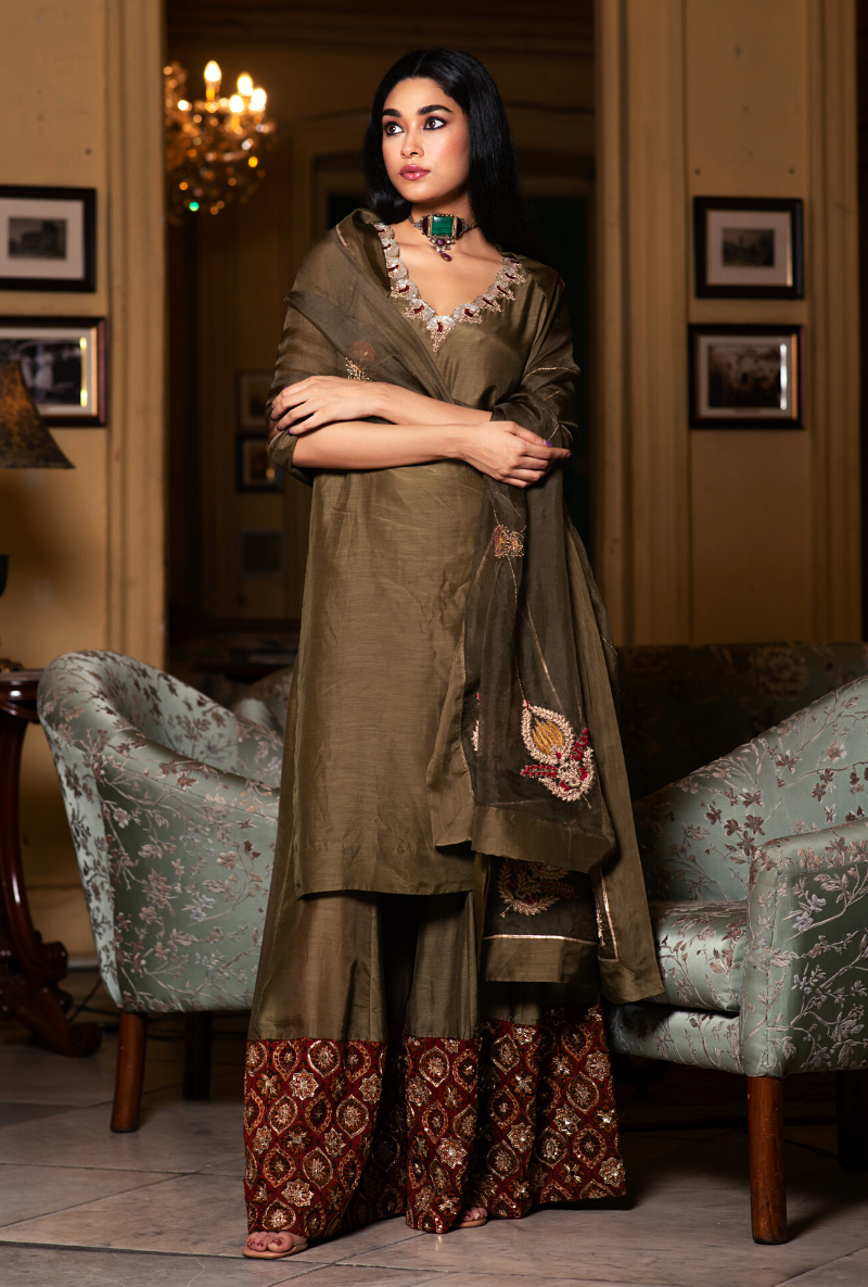 Hasti Peacock Sharara Set
