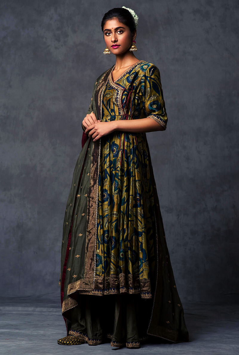 Kale Kalamkari Sharara Set
