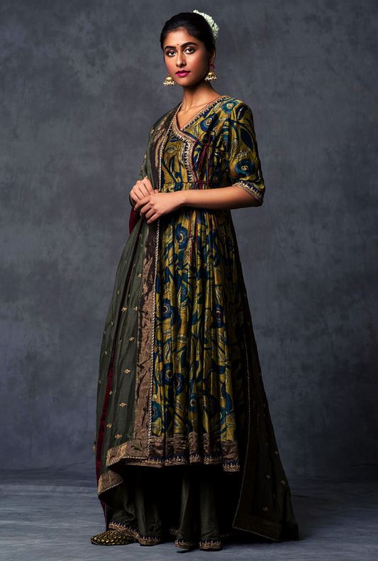 Kale Kalamkari Sharara Set