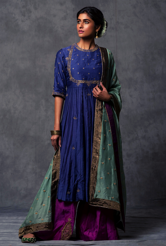 Chandni Magenta & Purple Sharara Set