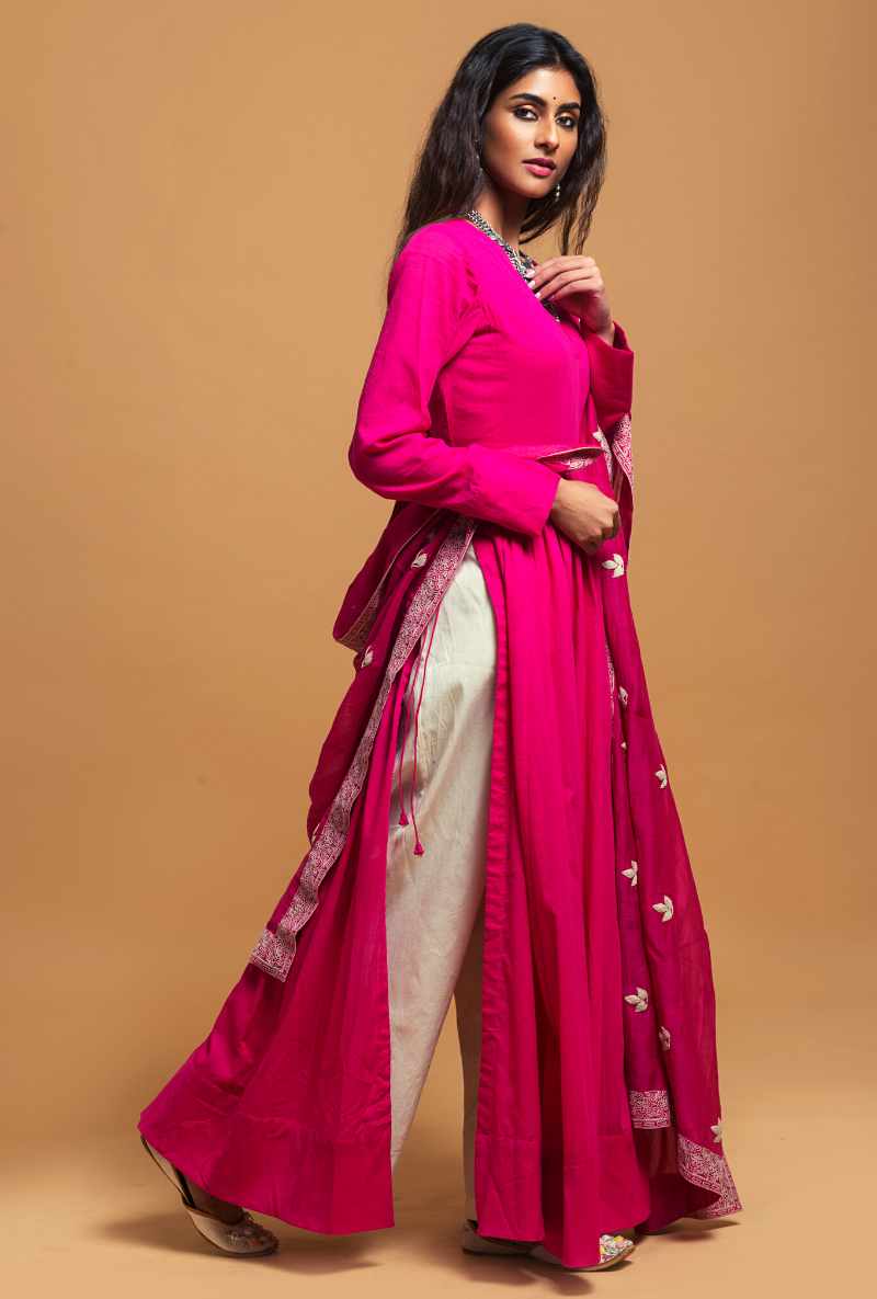 Pink Anarkali Set
