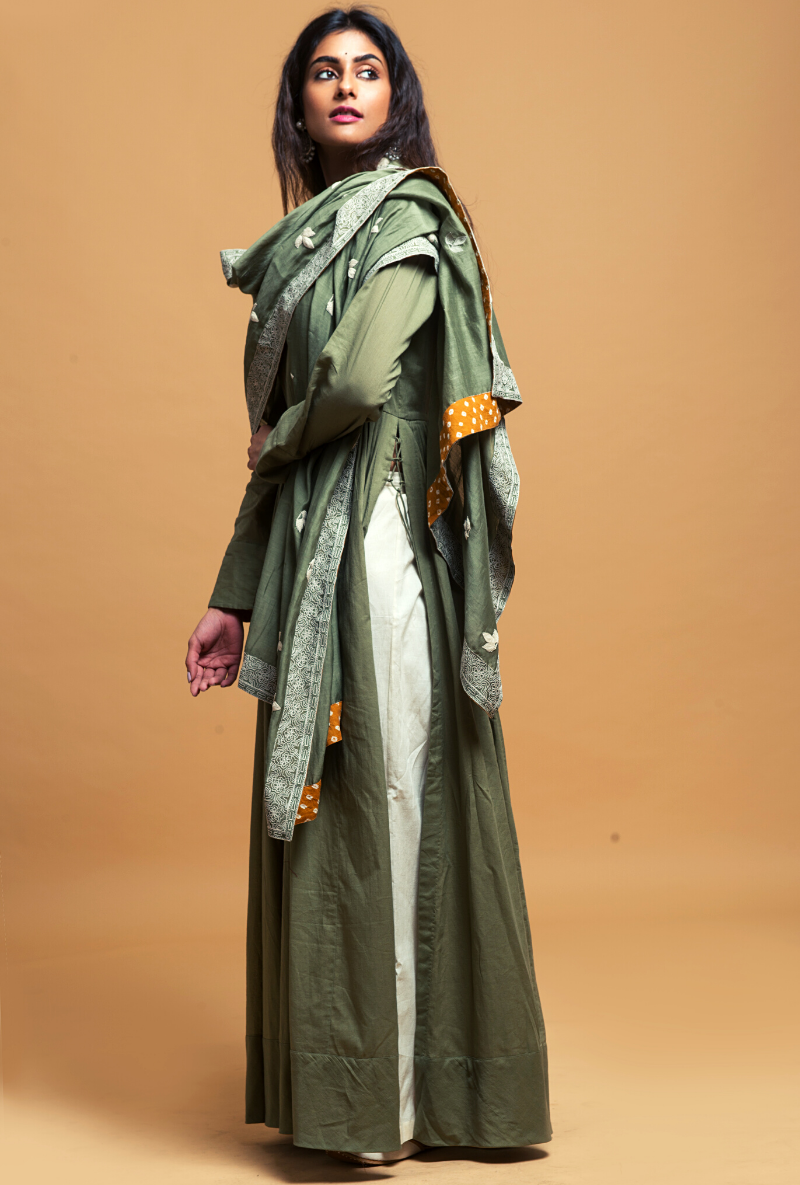 Powder Green Anarkali Set