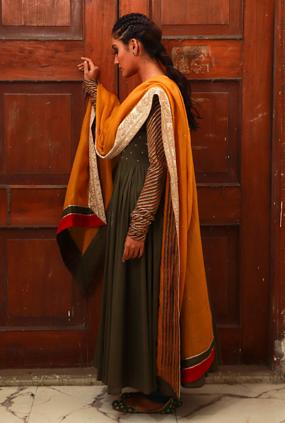 Kale & Mustard Anarkali Set