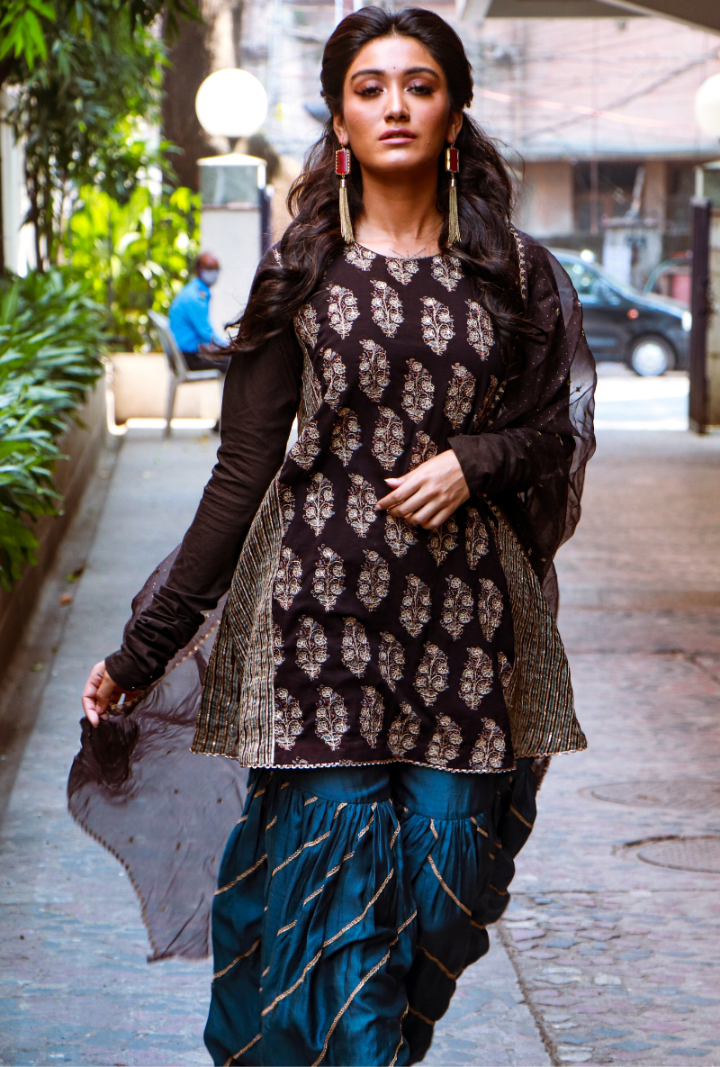 Gudiya Black Dori  Sharara Set