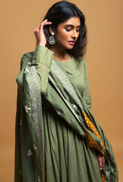 Powder Green Anarkali Set