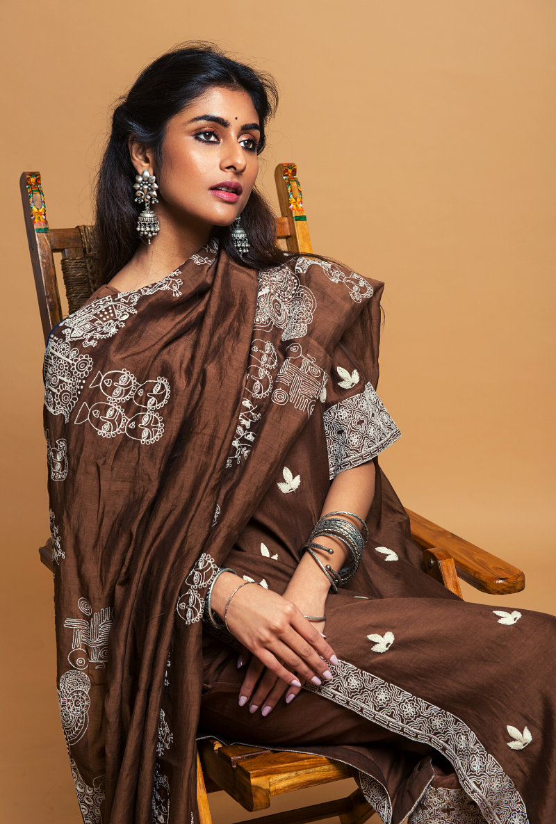 Chocolate Straight Fit Kurta Set