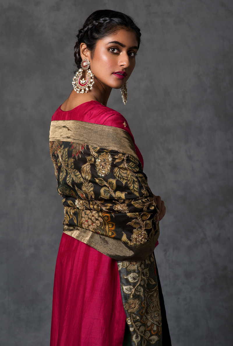 Chandni Rani Kalamkari Dupatta Set