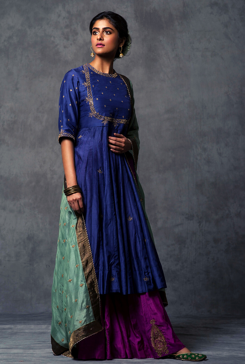 Chandni Magenta & Purple Sharara Set