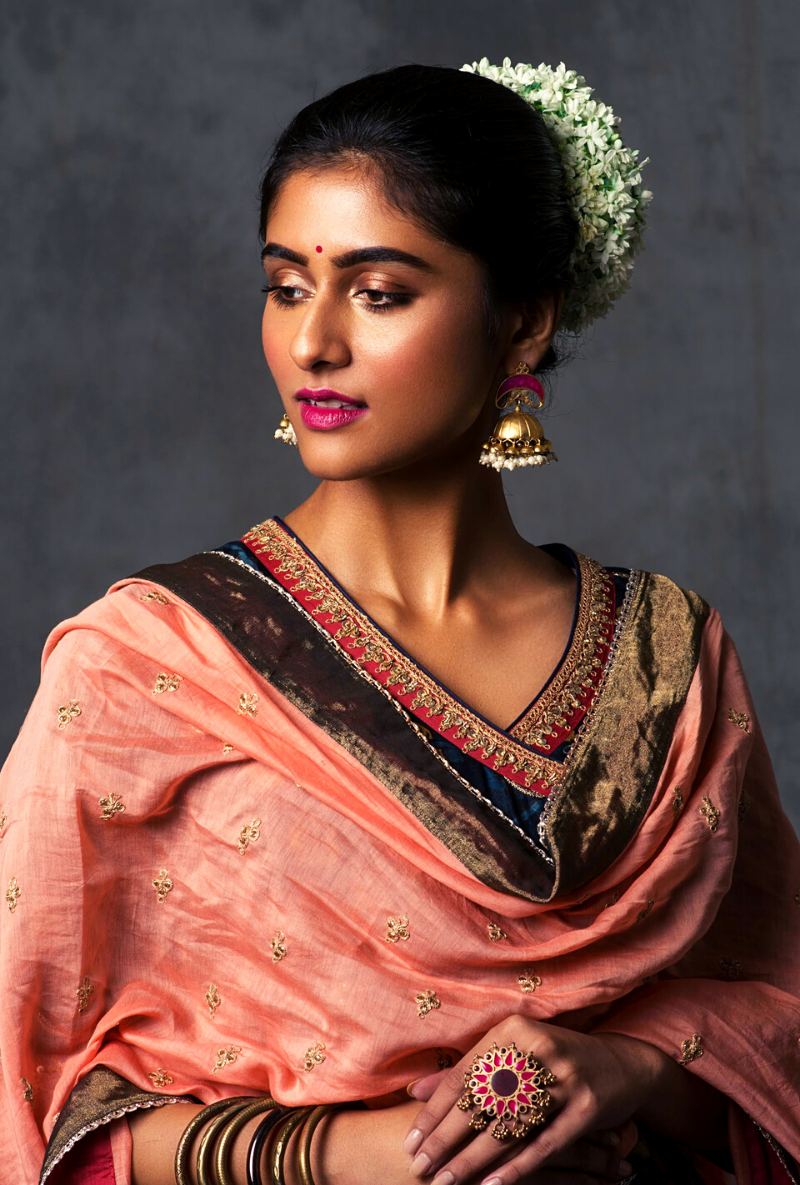Blue Kalamkari Sharara Set