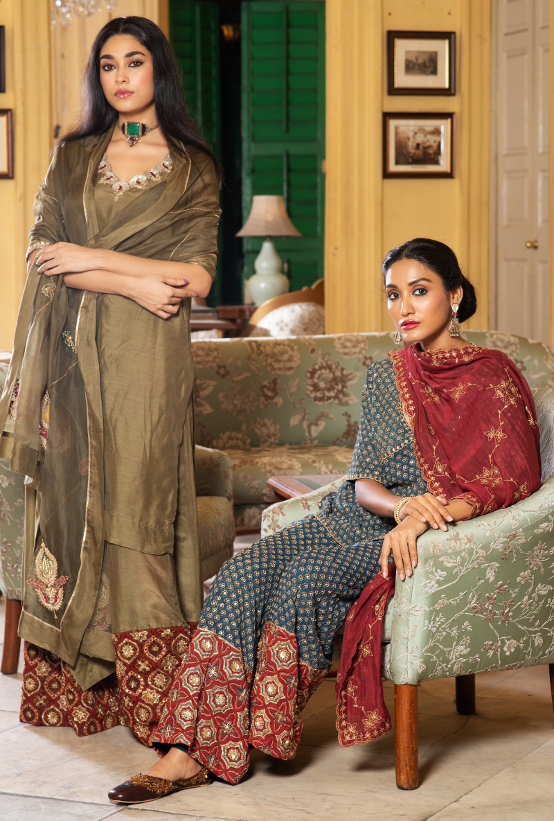 Hasti Peacock Sharara Set