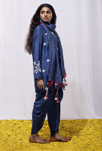Mast Qalandar Ink Blue Dhoti Set