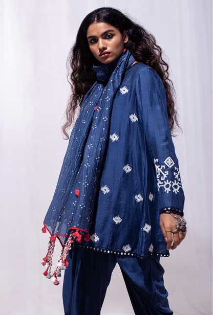 Mast Qalandar Ink Blue Dhoti Set