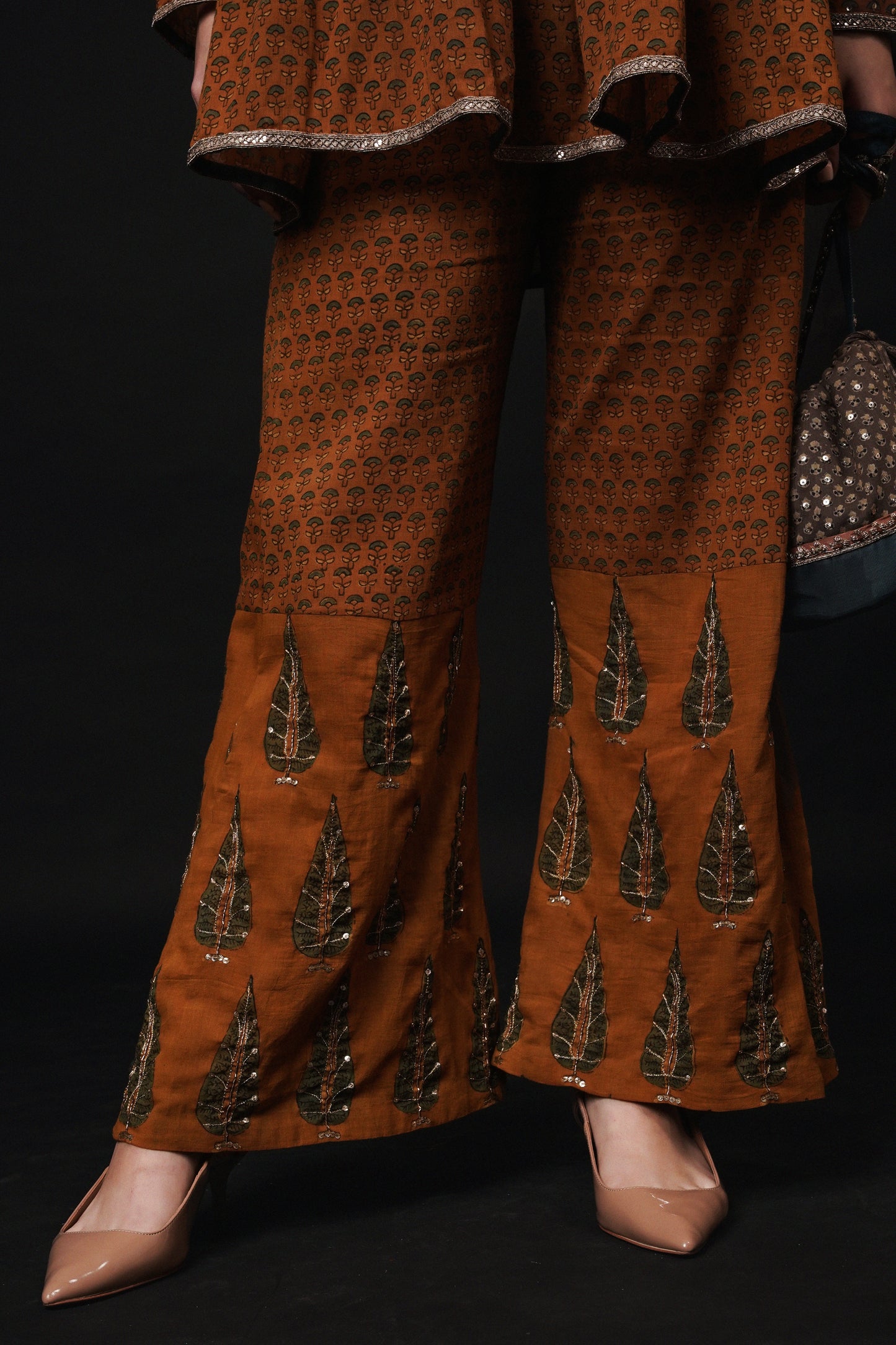 Hawayein Mustard Ajrakh Pant Kurta Set